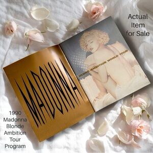 1990 Madonna Blonde Ambition Tour Program - Madonna Los Angeles Show 90s